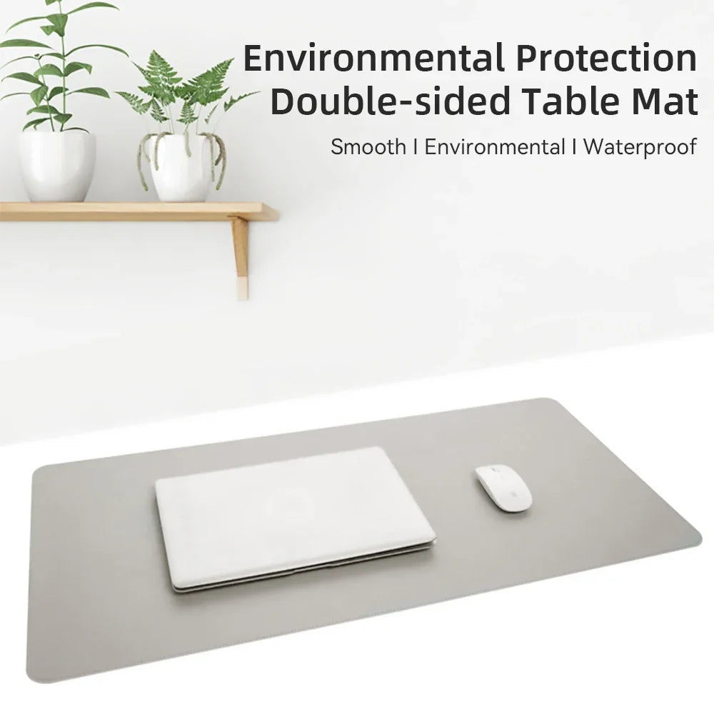Large 600×300mm PU Leather Desk Protector – Waterproof Office Keyboard Pad & Gaming Mousepad