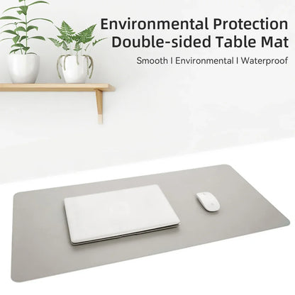 Large 600×300mm PU Leather Desk Protector – Waterproof Office Keyboard Pad & Gaming Mousepad