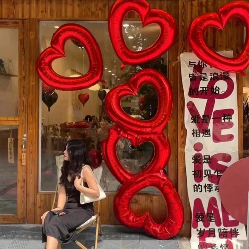 50pcs 5inch red heart balloons for Valentine's Day, birthdays, anniversaries, weddings, parties, decorations, balloons