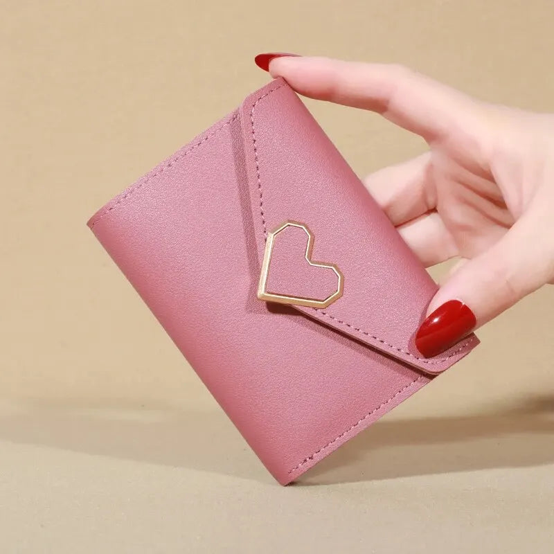 Women's Metal Small Wallet Short Fold