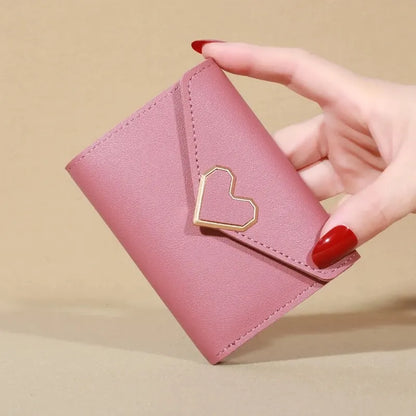 Women's Metal Small Wallet Short Fold