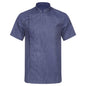 Mens Womens Stand Collar Short Sleeve Chef Coat Working Kitchen Uniform for Cafe Bakery Western Restaurant Hotel Work Wear