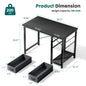 JHK 47IN Computer Desk with 2 Drawers For Study Office Gaming Wood Table with Adjustable Position Drawers Modern Work Table