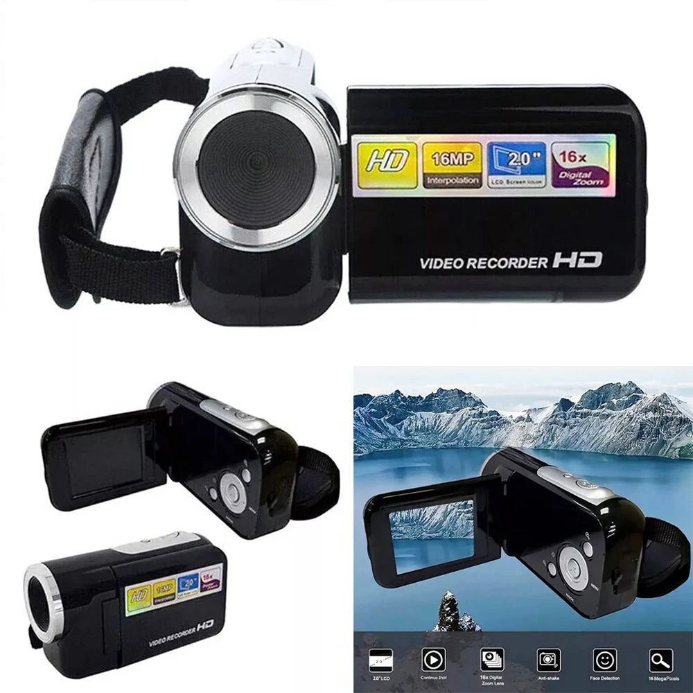 16MP 1080P Mini Digital Camera &amp; Video Recorder (16X Zoom, 2" HD Screen)