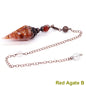 Crystal Healing Stone Quartz Pendulums Spiritual Hexagonal Pointed Resin Witchcraft Supplies Balancing Accessories Divination