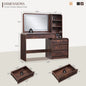 50" Vanity Desk with LED Mirror & Charging Station