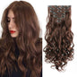 Clip In Hair Extensions 7 PCS Full Head 22-Inch-Long Curly Wavy Synthetic Hair Pieces