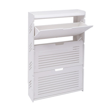 3-Layer Minimalist Design Entrance Shoe Rack Saves Space Living Room Furniture Shoe Cabinet (70 * 17 * 109)