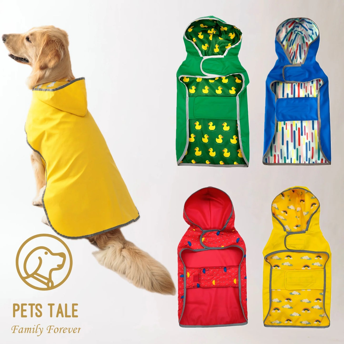 Stylish Double-Layer Raincoat with Two-Way Wear!