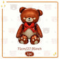 1pc3D Cute Cartoon Embracing Bear Aluminum Film Balloon for Birthday Party, Valentine's Day, Bridal Gift Party, Wedding, Shower