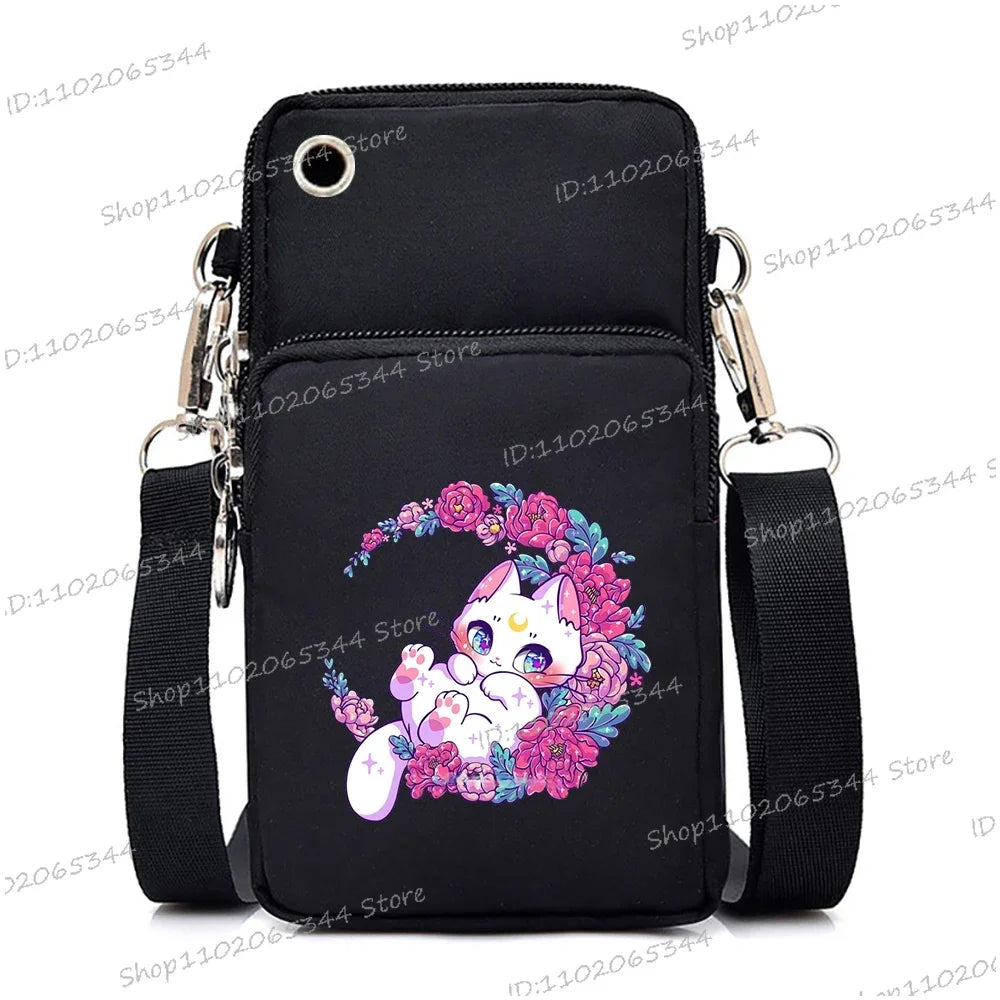 “Just A Girl Who Loves Cats” Mini Phone Crossbody Bag