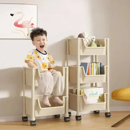 Slim Kitchen Corner Storage Rack — Multi‑Layer Narrow Bookshelf