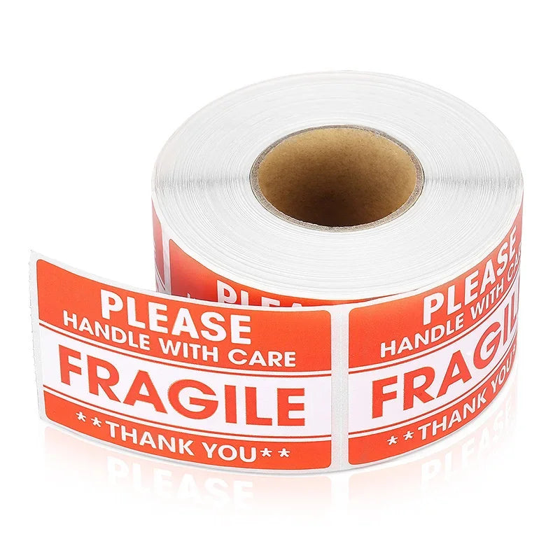 100PCS Fragile Stickers (Handle With Care · Warning Labels · Packaging Supplies)