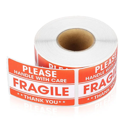 100PCS Fragile Stickers (Handle With Care · Warning Labels · Packaging Supplies)