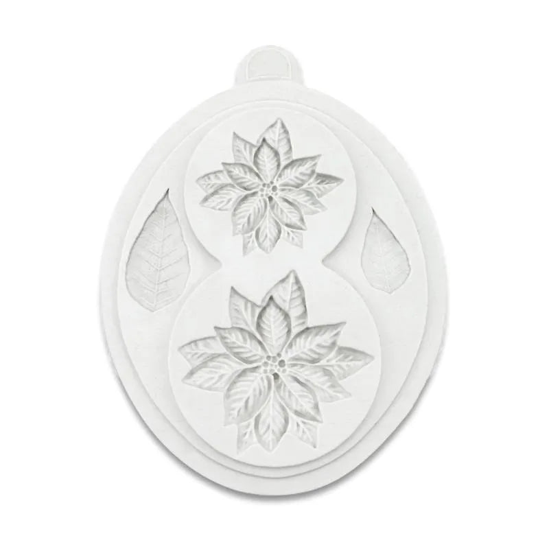 Christmas Flower Silicone Mold Fondant Mold Cake Decorating Tools Sugarcraft Chocolate Gumpaste Mold Kitchen Baking Tool