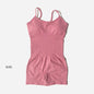 Women Fitness One Piece Strap Tummy Control Padded Sports Bra Rompers