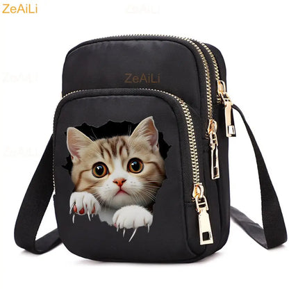 Cat & Dog Faith Quote Crossbody Phone Bag
