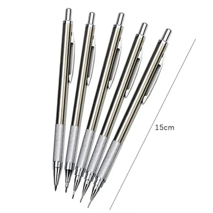 Full Metal Automatic Mechanical Pencil Set (0.3 -0.5 -0.7 -0.9 -1.3 -2.0mm)
