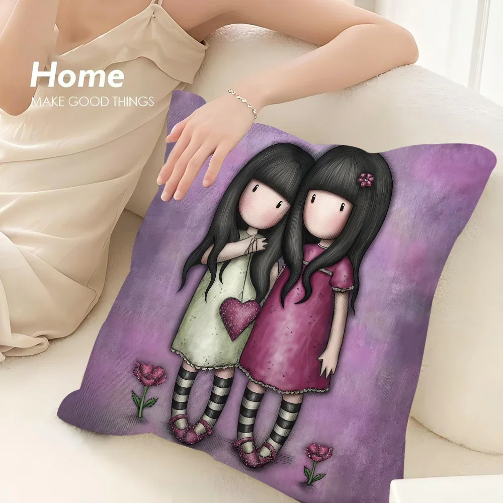 Santoro Gorjuss Plush Pillow Cover – Double‑Sided Decorative Cushion Case