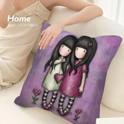 Santoro Gorjuss Plush Pillow Cover – Double‑Sided Decorative Cushion Case