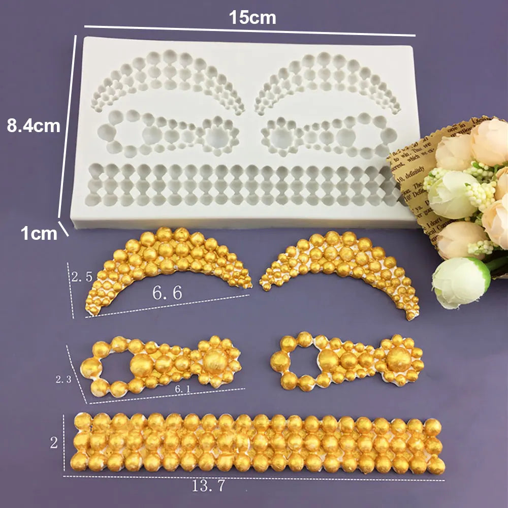 Silicone World DIY Baking Fondant Silicone Mold Handmade Sugar Flipping Cake Edge Decoration Mold Totem Gemstone Relief Mould
