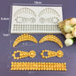 Silicone World DIY Baking Fondant Silicone Mold Handmade Sugar Flipping Cake Edge Decoration Mold Totem Gemstone Relief Mould