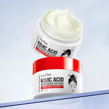 SADOER Kojic Acid Skincare Set – Moisturizing Face Cream & Anti‑Dark Circle Eye Cream (Travel Size)