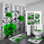Purple Rose Shower Curtain Polyester Bath Curtain Set 3D Print 180x180 Bathroom Curtain Colorful Flowers Home Decor Dropshipping