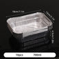 10‑Pack Rectangular Aluminum Foil Trays – Disposable Air Fryer & BBQ Food Containers