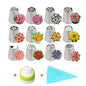 27 pieces Russian mounting nozzle set cream squeezing mouth cake mounting bag DIY baking tool set
