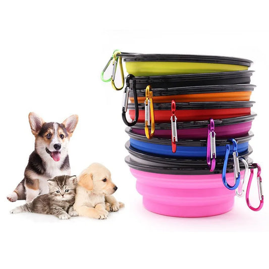 Pet Portable Collapsible Silicone Water Bowl