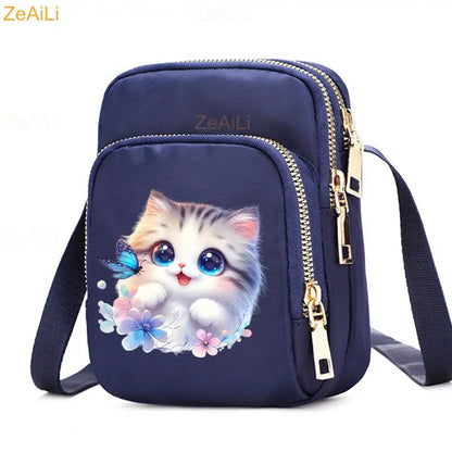 Cat & Dog Faith Quote Crossbody Phone Bag