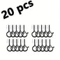 Hanger Hooks with Safety Buckle,Windproof Screw Hooks for Hanging Outdoor String Lights,Ceiling Hooks  Plants,Christmas Lights