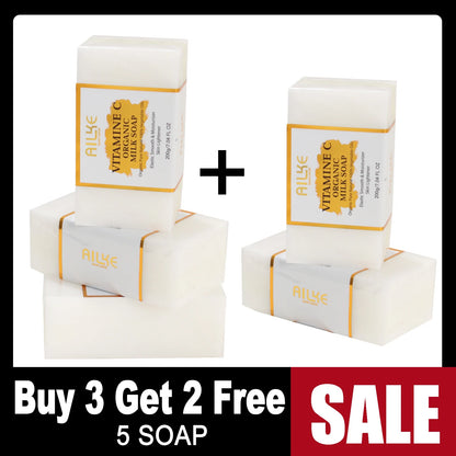 AILKE Vitamin C Skin Care Set, with Lightening Body Lotion, Even Skin Tone Face Cream, Whitening Serum, Brightening Soap