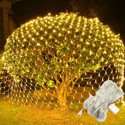 LED Net Mesh Fairy Lights – Outdoor Waterproof Curtain String Lights (Multiple Sizes, 110V/220V)
