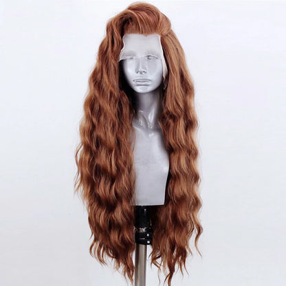 AIMEYA Synthetic Lace Front Wigs for Women Natural Hairline Long Brown Wig Pre Plucked Cosplay