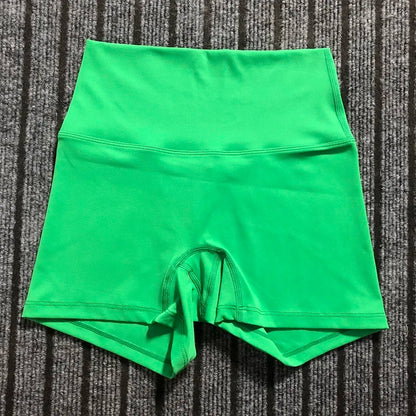 Solid Color High Waist Yoga Ultrashort Leggings Soft Women Gym Athletic Tight Sport Short Compression Comprehensive Training Jog