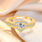 Hot 925 Sterling Silver Heart Ring Sparkle Zircon High Quality