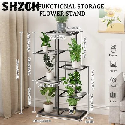 Multi‑Tier Iron Plant Stand – 4/5/6‑Layer Flower Shelf