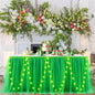 Tulle Table Skirt with LED Lights 6FT Table Cloth for Baby Shower Wedding Birthday Party Bar Home Table Valentine's Day Decor