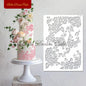 Various Flower Leaf Design Fondant Cake Stencil DIY Royal Cream Border Mold PET Drawing Template Cake Decorating Tools Bakeware