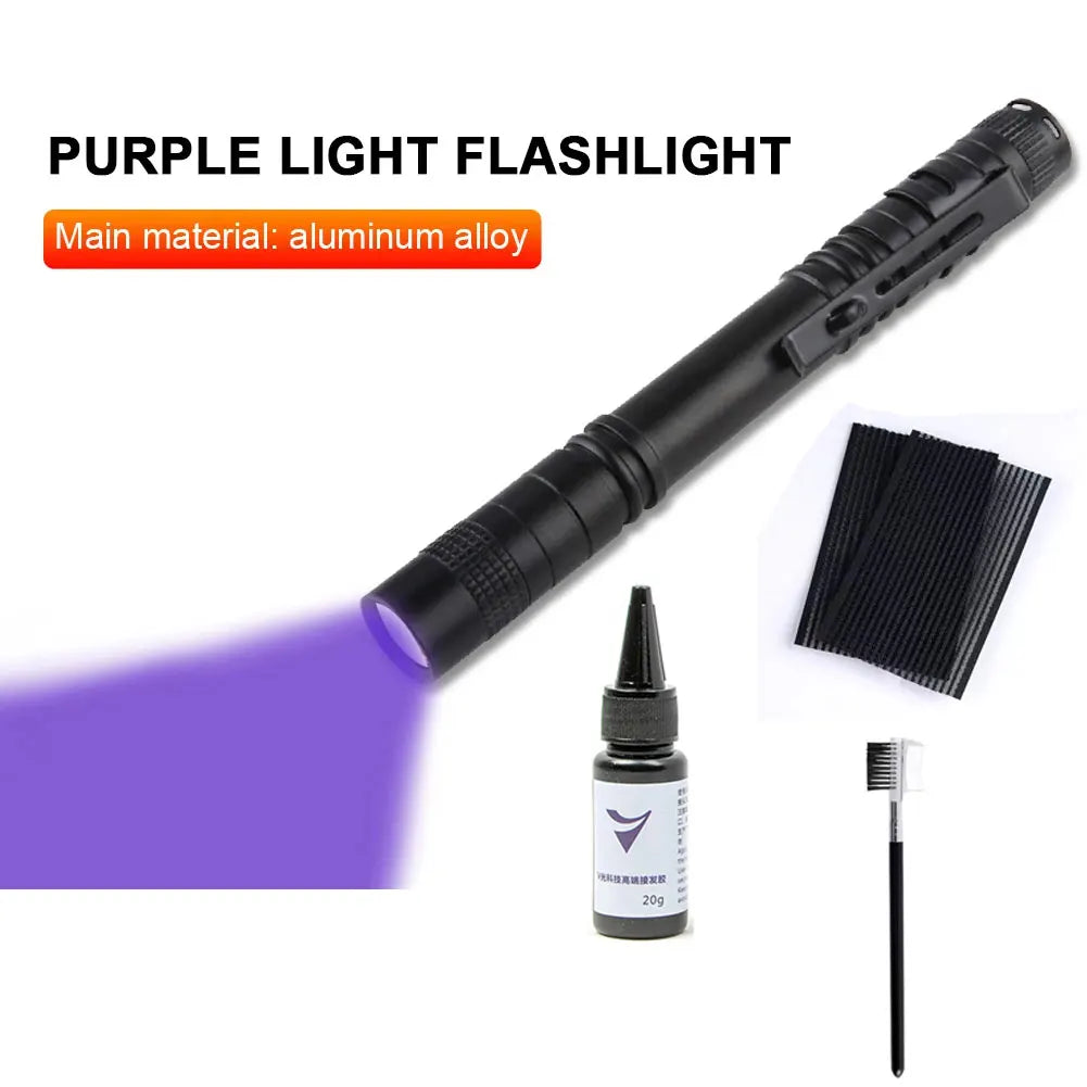 UV-Light Hair Extension Set Technology Wig Hair Piece Real Hair Fast Grafting Tool Firm and Traceless tape Hair Extension Tools