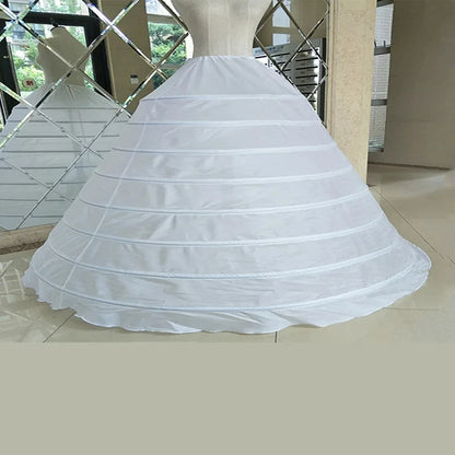 White 8‑Hoop Super Puffy Petticoat (Floor‑Length Ballgown Underskirt) Product Overview