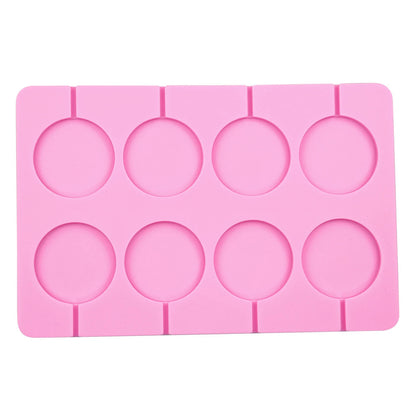 Round Silicone Lollipop Mold – Kids’ DIY Chocolate, Candy & Biscuit Baking Tool