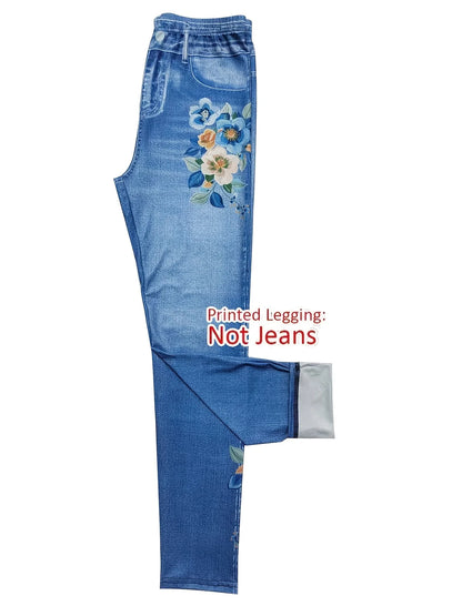 Women’s Printed High‑Elastic Skinny Pants