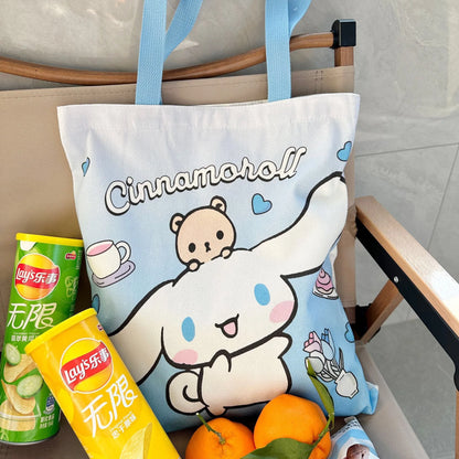 Sanrio Hello Kitty Canvas Shoulder Tote – Large Capacity