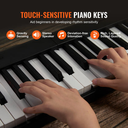 SucceBuy 88‑Key Folding Piano – Bluetooth & MIDI Portable Rechargeable Digital Keyboard for Beginner Practice