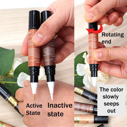 Lace Tint Pen Tinted Lace Precision Parting Pen Black Medium Dark Light Brown 5Ml 0.17Oz - Wig Lace Tint With Brush Applicatior