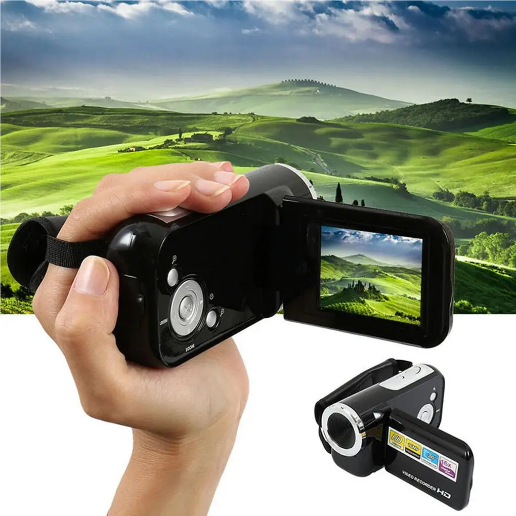 1080P Digital Camera &amp; Rotatable Screen Camcorder (16MP, 16X Zoom, Vlog DV Camera)