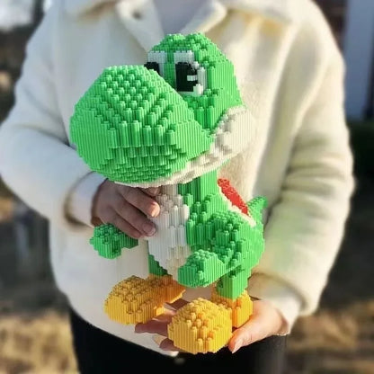 33cm Giant Green Dinosaur Building Blocks (Small Particle Bricks)